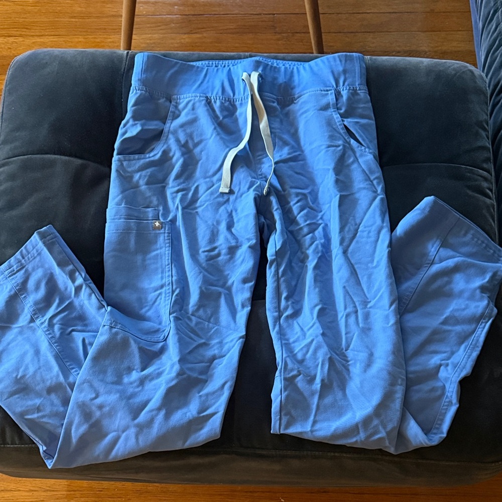 Figs Ciel Blue Kade scrub pants